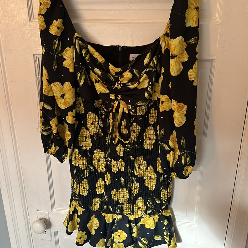 Cottage core Puff Sleeve Drop waist Floral Mini Dress